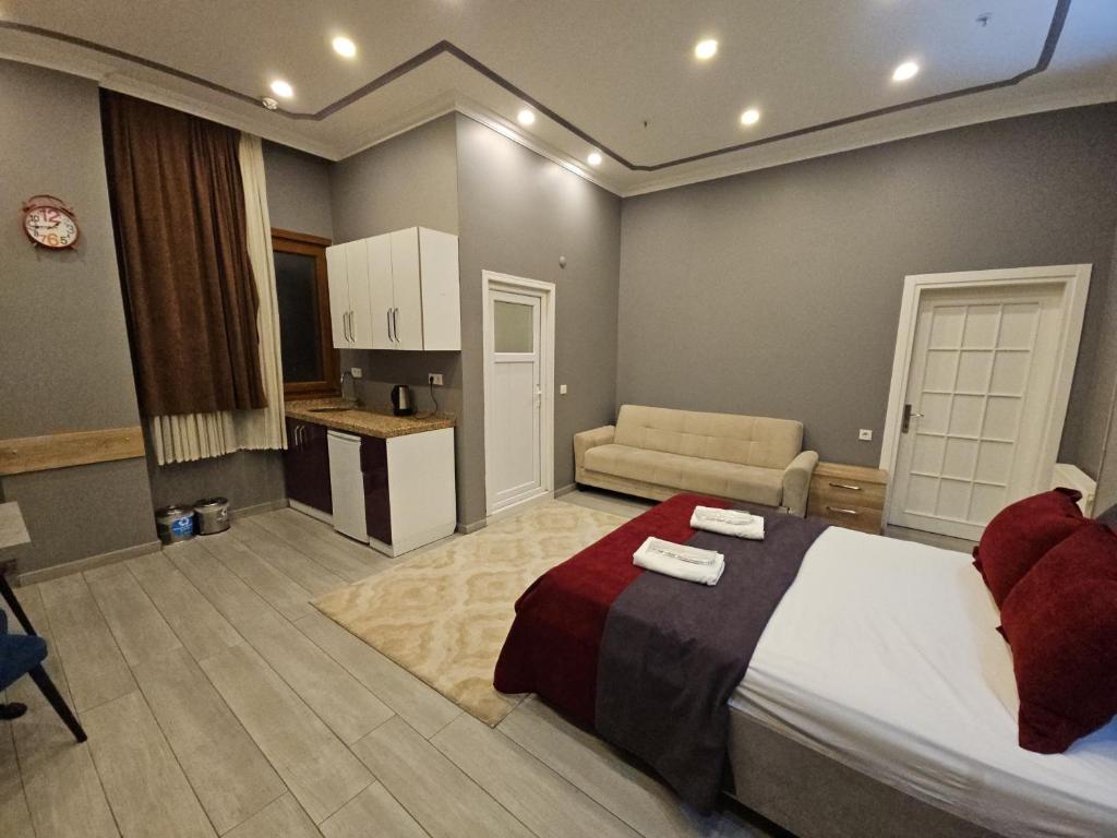 Kuchyň nebo kuchyňský kout v ubytování Sahrakent Otel Pendik