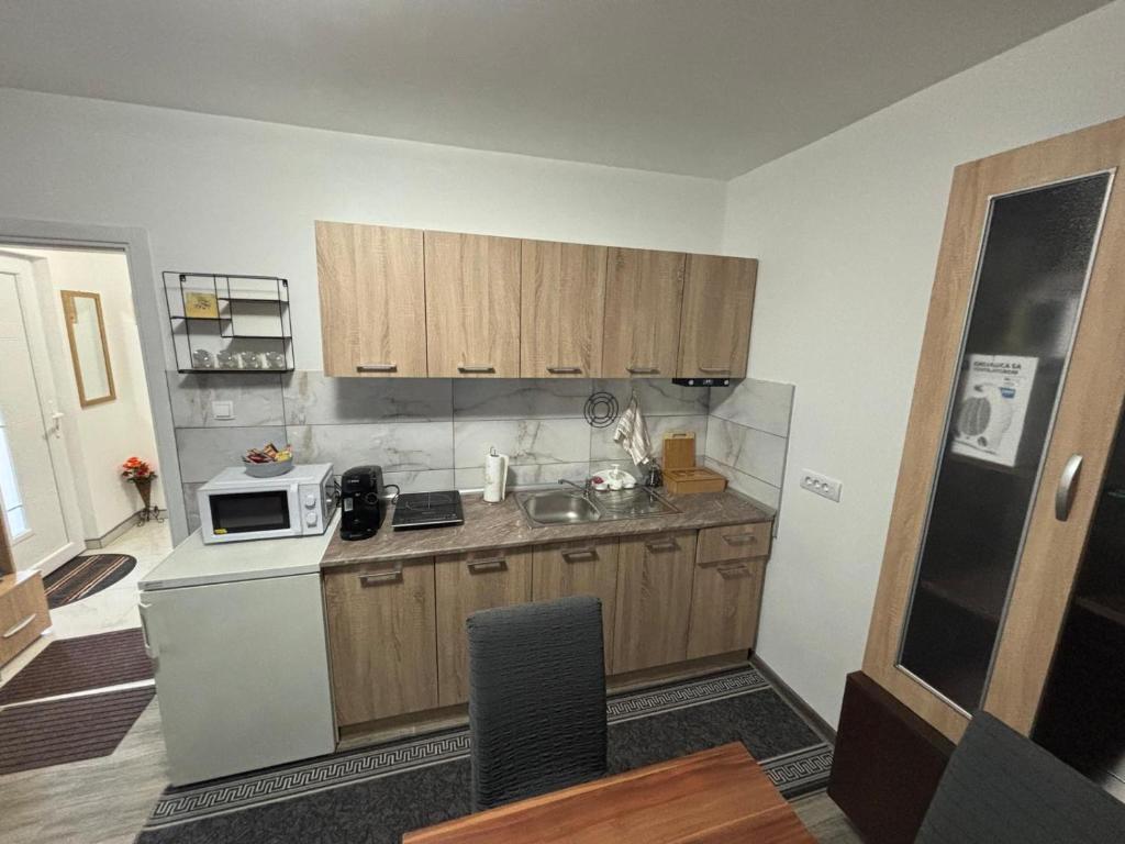 Kuchyň nebo kuchyňský kout v ubytování Apartman Dragićević - Stan na dan