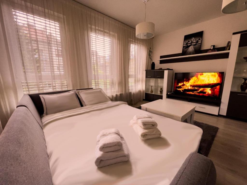 Χώρος καθιστικού στο Elegant Escape apartment II - City Centre & Free Parking