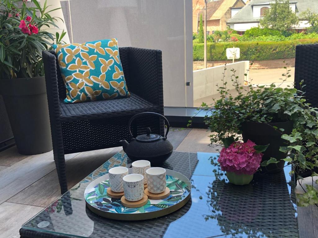Posezení v ubytování Gîte Wellness Le Six H