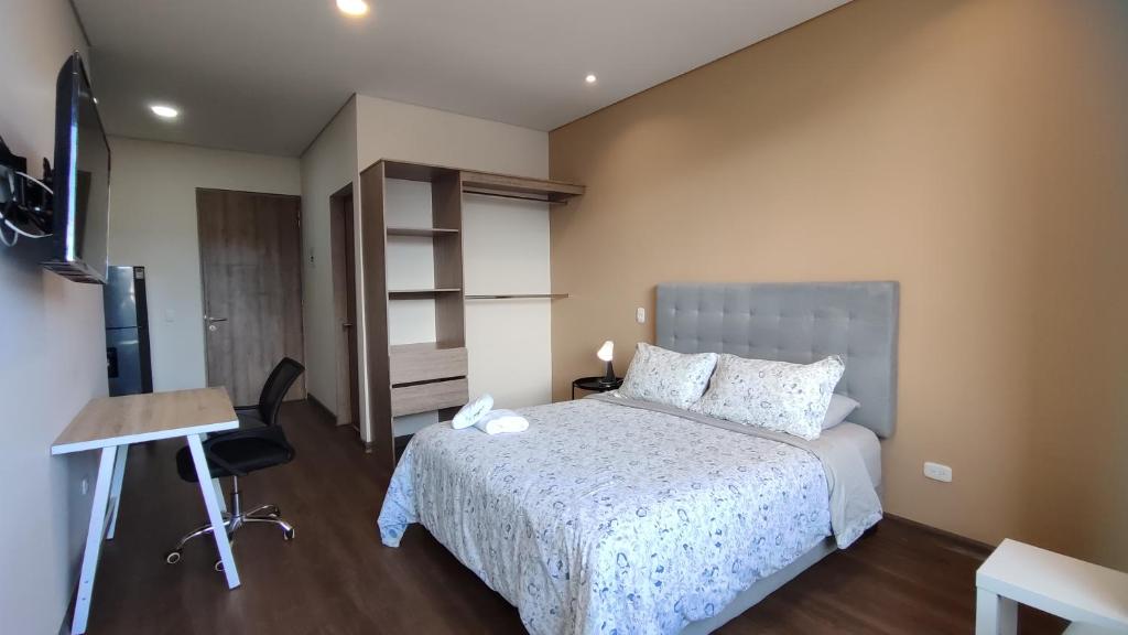 Postel nebo postele na pokoji v ubytování La Milla, Lofts