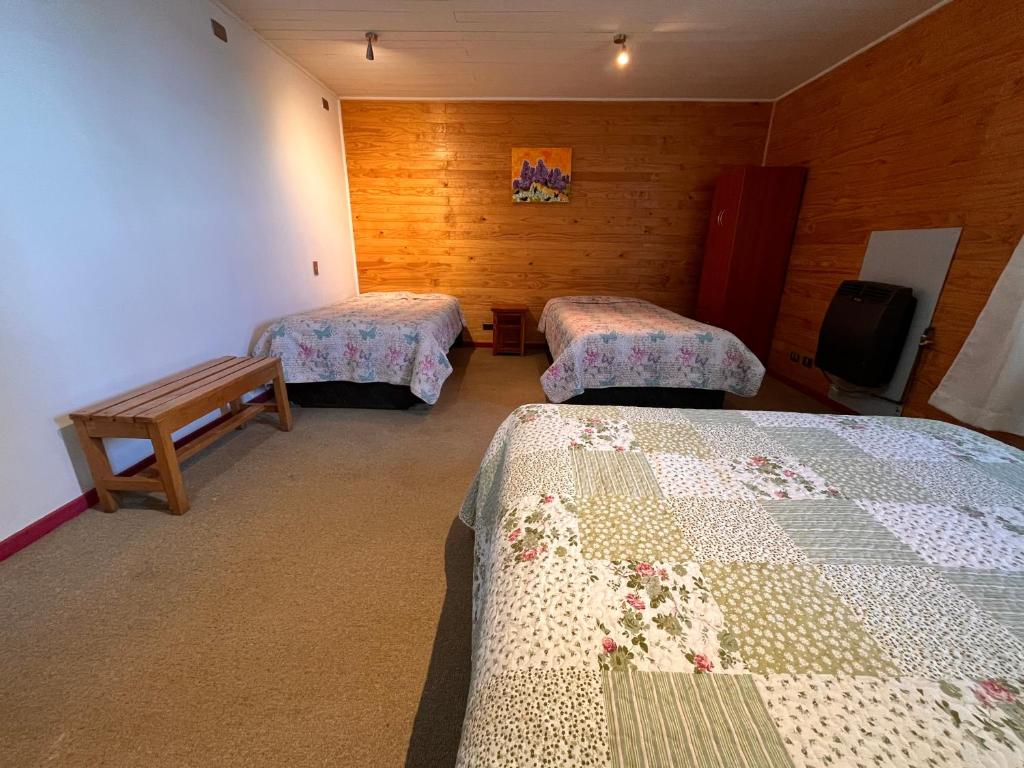 Postel nebo postele na pokoji v ubytování Montahue Nercón