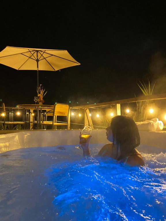 Bazén v ubytování QuillaGlamping nebo v jeho okolí