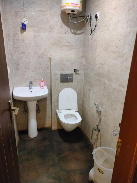 Koupelna v ubytování Hotel Grand Ganga