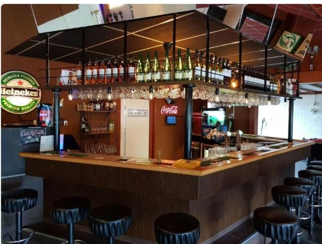 Lounge nebo bar v ubytování Gezellige, knusse, Stacaravan Banjer