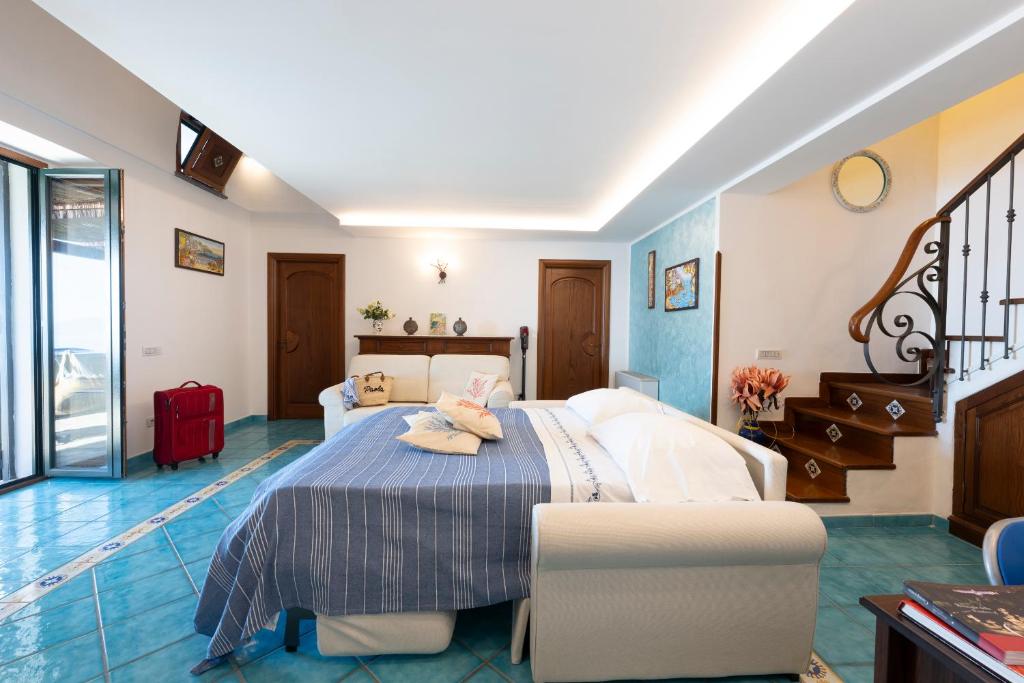 Postel nebo postele na pokoji v ubytování La Cascina - Villa Nenno
