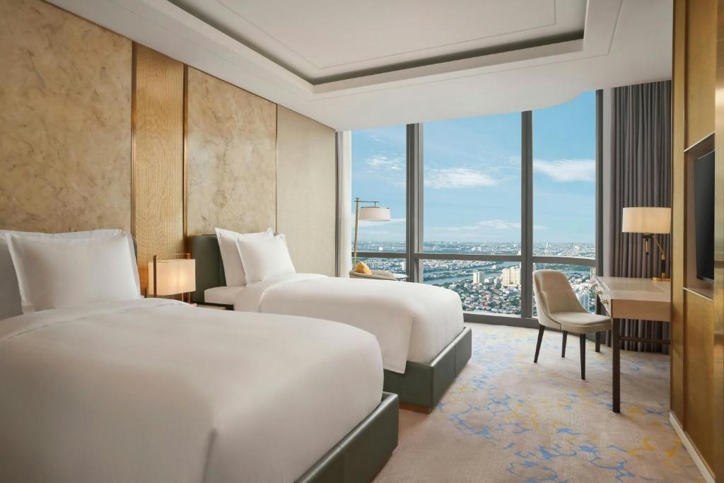 Phòng Club 2 Giường Đơn Với Tầm Nhìn Lên Bầu Trời - Quyền Sử Dụng Club Lounge