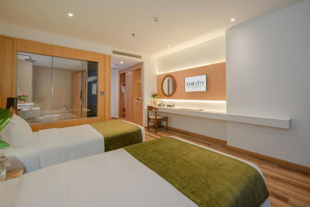 Phòng Superior 2 giường đơn nhìn ra cảnh thành phố