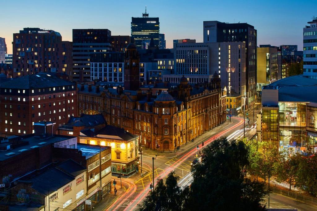 Nespecifikovaný výhled na destinaci Manchester nebo výhled na město při pohledu z hotelu