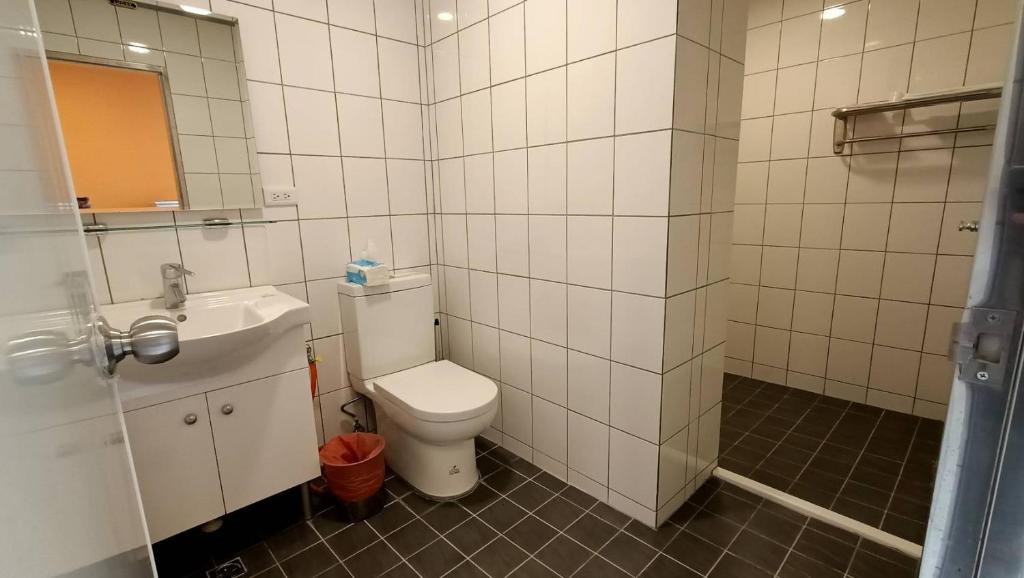 Koupelna v ubytování Xitou Tianpin Homestay