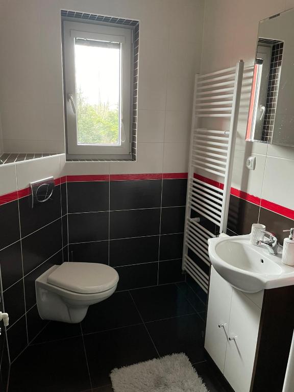 Koupelna v ubytování Sladký apartmán