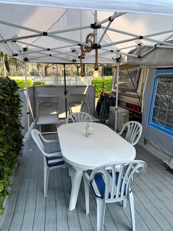Patio nebo venkovní prostory v ubytování Caravan Cavallino - Valentini in Campeggio Union Lido
