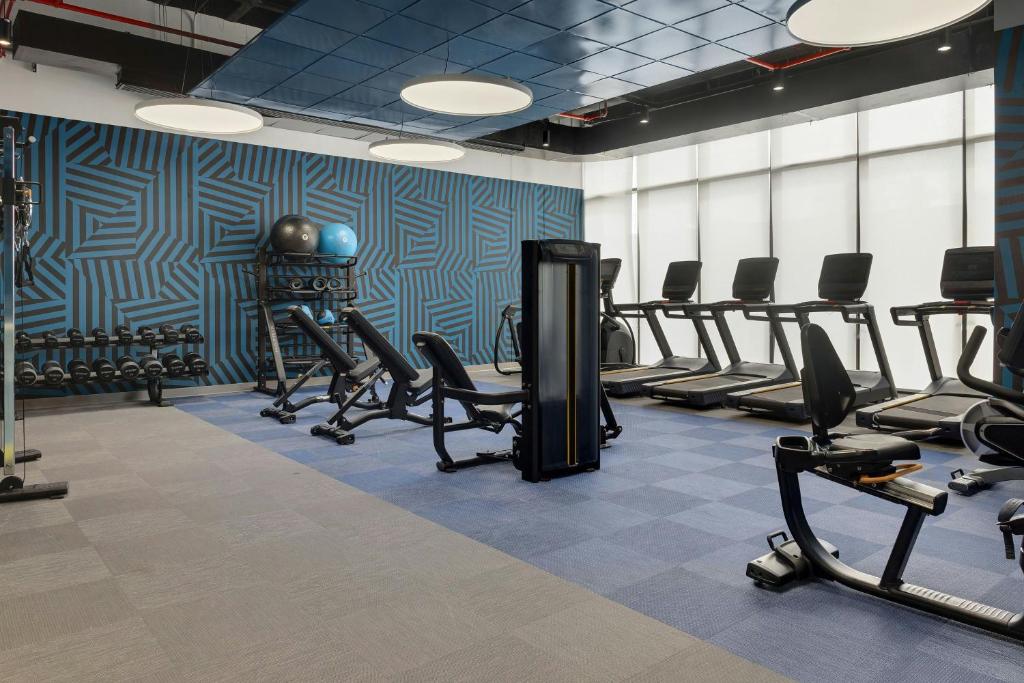 Fitness centrum a/nebo fitness zařízení v ubytování Aloft Santo Domingo Piantini