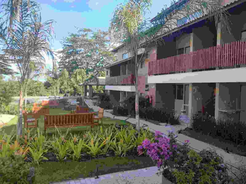 a rendering of the courtyard of a building at Residencial TIE Praia de Guarajuba in Camacari
