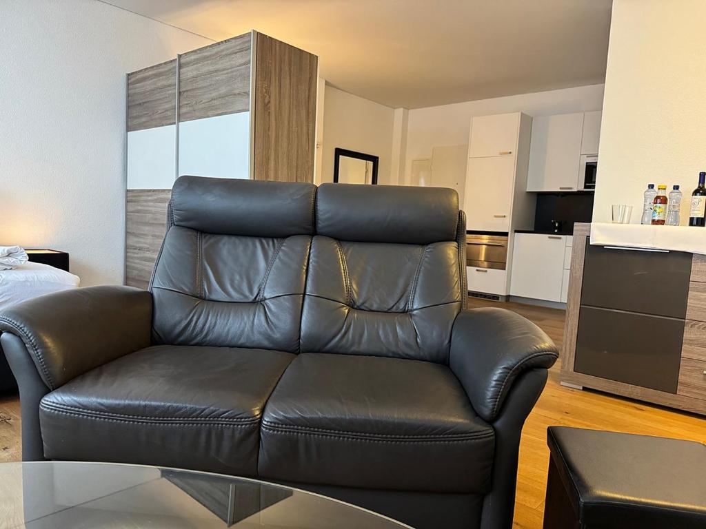 Istumisnurk majutusasutuses Business Apartments Zentrum Grenchen