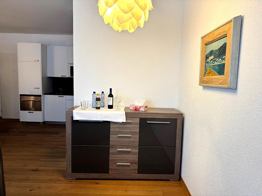 Köök või kööginurk majutusasutuses Business Apartments Zentrum Grenchen