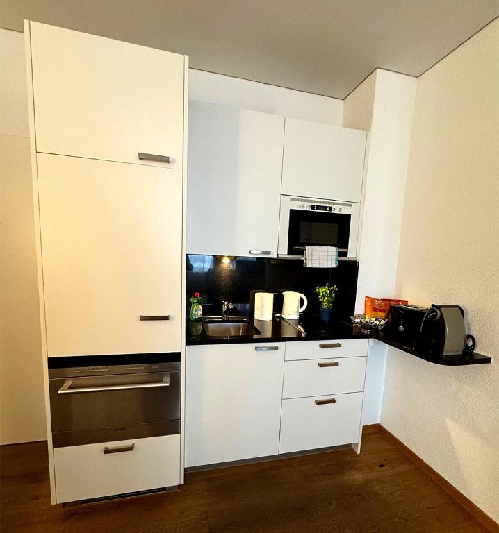 Köök või kööginurk majutusasutuses Business Apartments Zentrum Grenchen