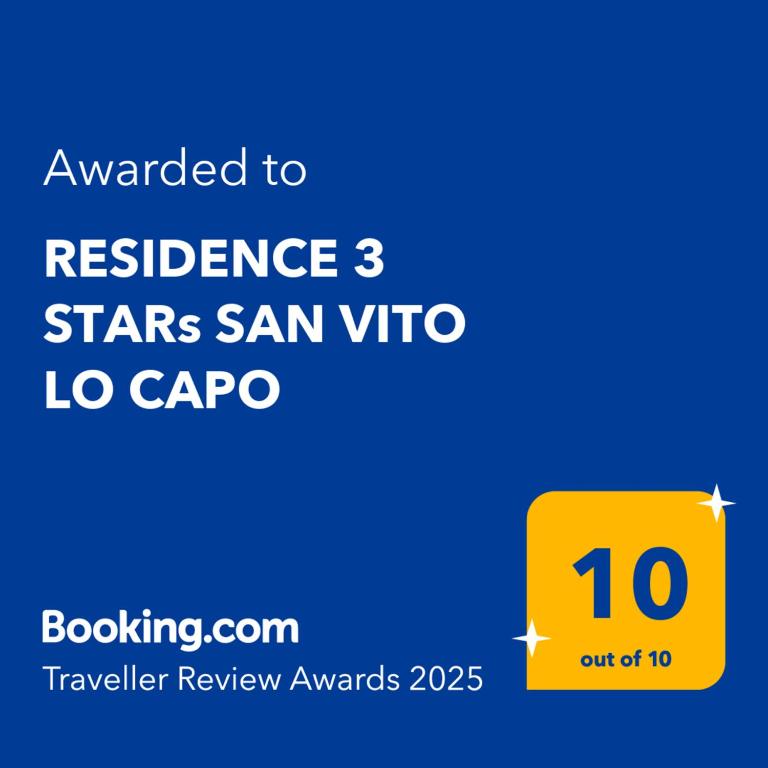 a yellow sign with the text warranted to release stars san vito lo cargo at RESIDENCE 3 STARs SAN VITO LO CAPO in San Vito lo Capo