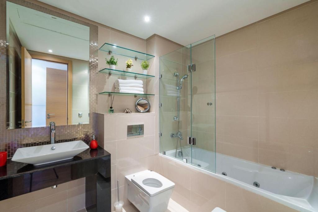 Koupelna v ubytování Alma Prestigia Appartments