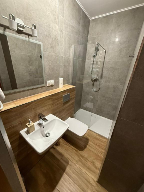 Koupelna v ubytování GórSKI SPA Karpacz I dawniej APOLLO