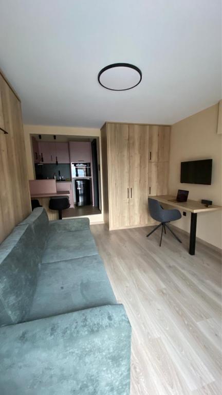 TV a/nebo společenská místnost v ubytování Manoria studio