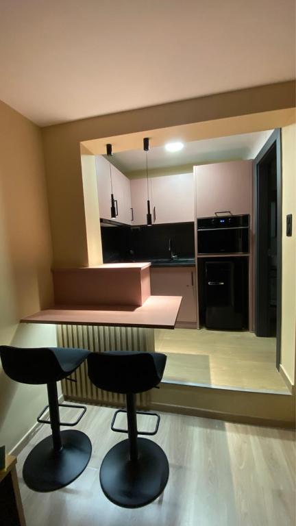 Kuchyň nebo kuchyňský kout v ubytování Manoria studio