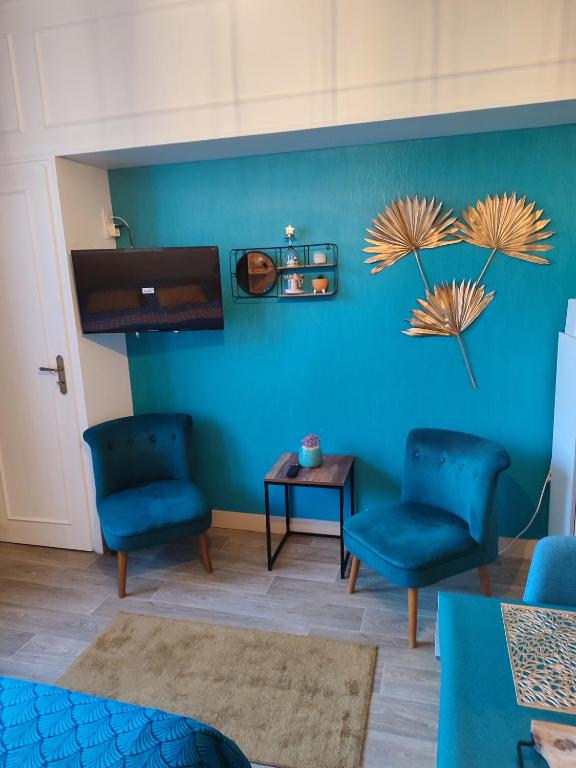Studio 10, très bien placé, parking wifi gratuit - Appartement Met één Slaapkamer