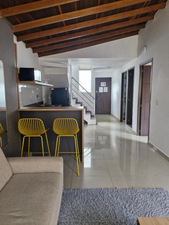 Posezení v ubytování 302 Apartamento Completo en Medellín