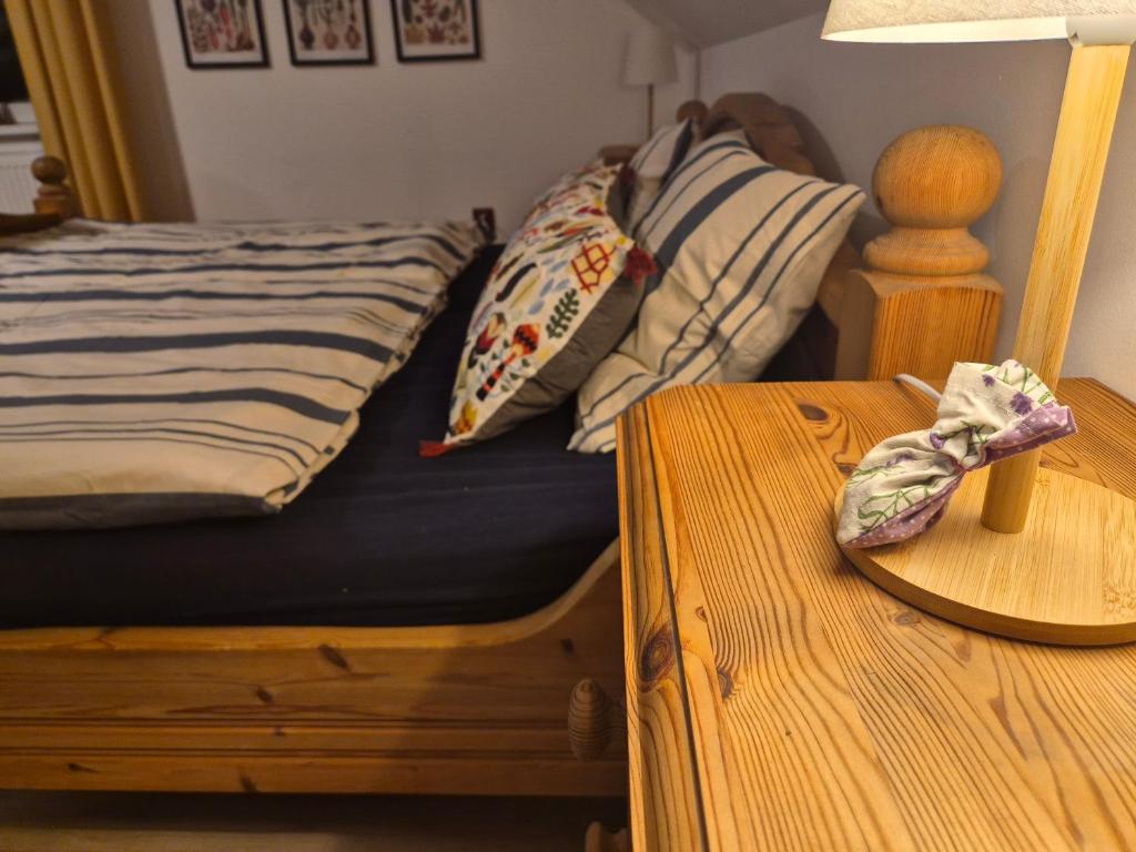 Postel nebo postele na pokoji v ubytování Apartmán U Javoru