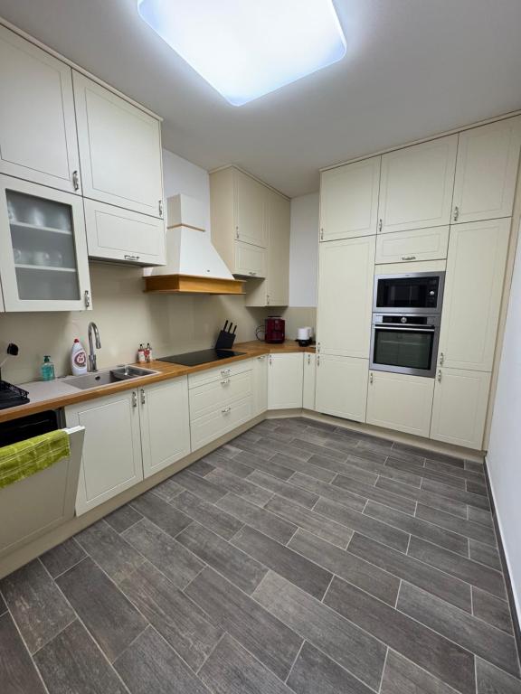 Kuchyň nebo kuchyňský kout v ubytování Apartmán Hájovna