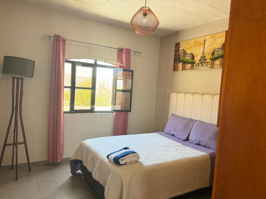 Postel nebo postele na pokoji v ubytování Casa Volcán
