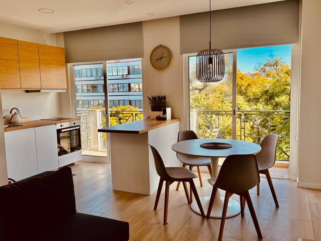 Kuchyň nebo kuchyňský kout v ubytování Alagoas Studio - City Center