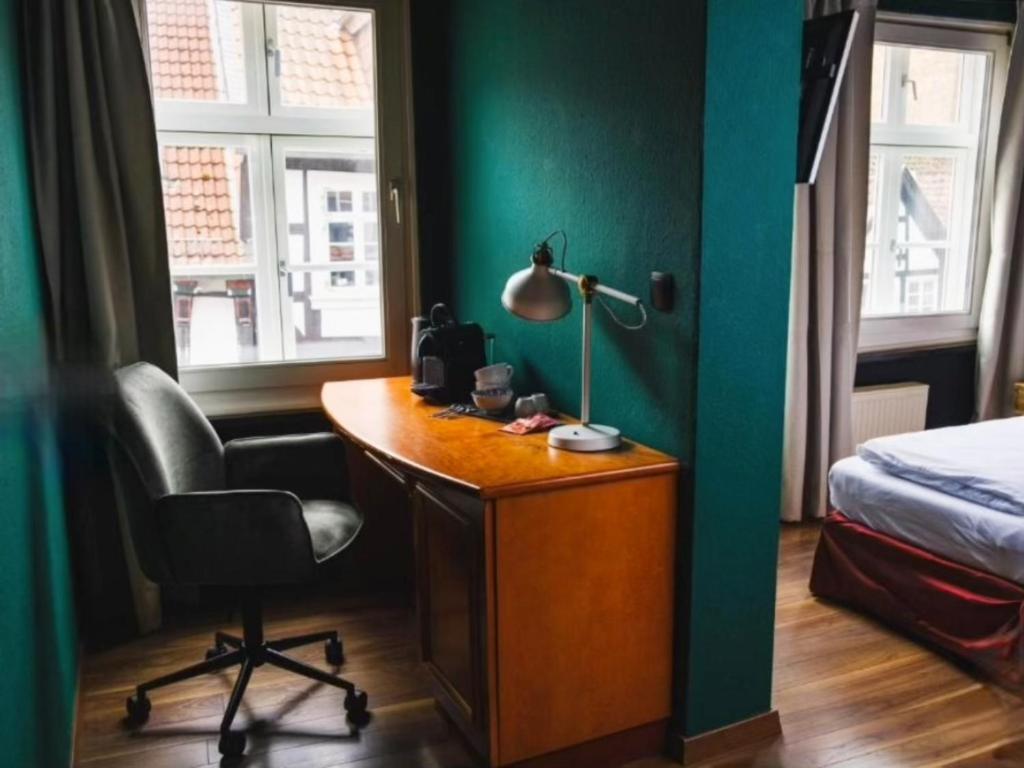 Postel nebo postele na pokoji v ubytování Friedrich DAS BETT