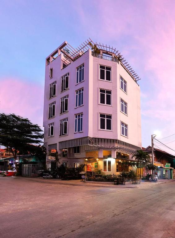 Budova, kde se aparthotel nachází