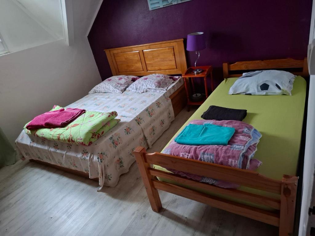 Postel nebo postele na pokoji v ubytování Gite le Matarum 2