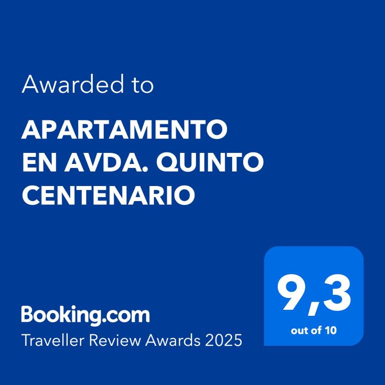 Certifikát, ocenenie alebo iný dokument vystavený v ubytovaní APARTAMENTO EN AVDA. QUINTO CENTENARIO