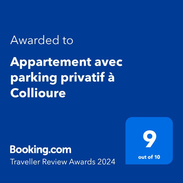 Appartement avec parking privatif à Collioure