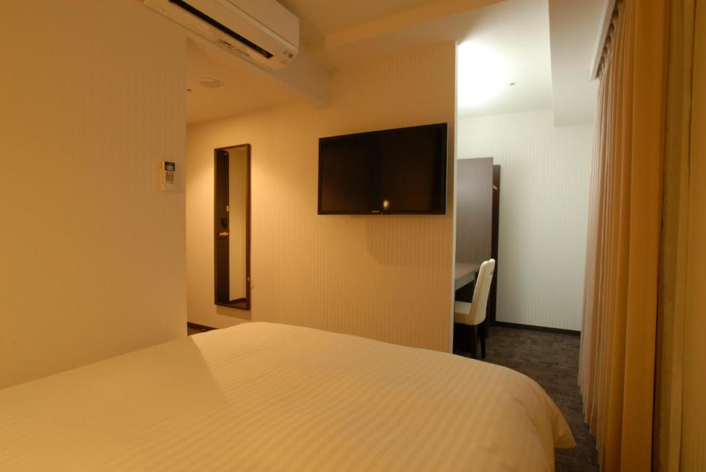 TV a/nebo společenská místnost v ubytování AB Hotel Kanazawa