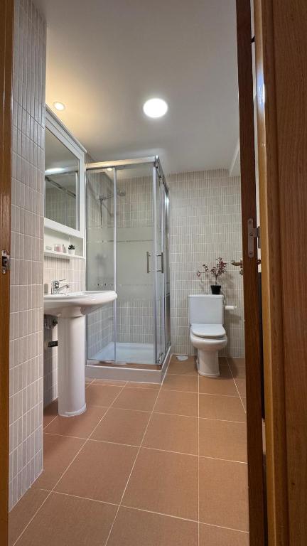 Koupelna v ubytování Apartamentos Suites Olmedo