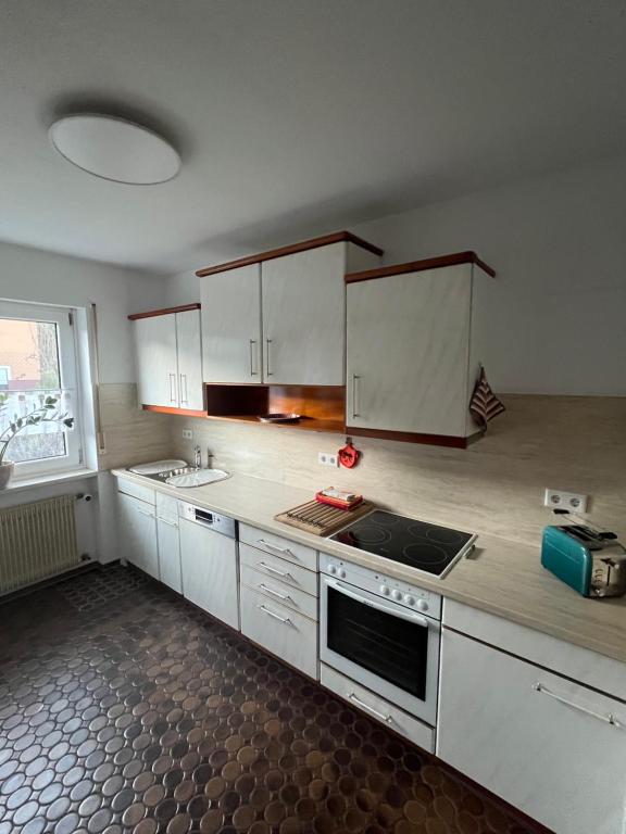 Kuchyň nebo kuchyňský kout v ubytování Gästehaus Diemer