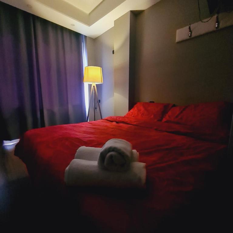 Postel nebo postele na pokoji v ubytování Driti Central Hotel
