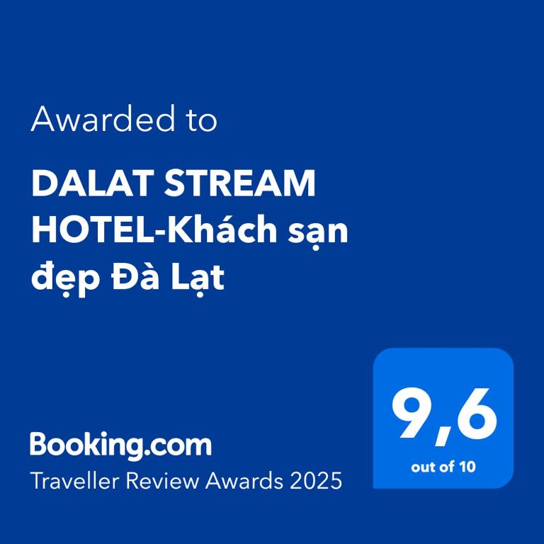 Certifikát, hodnocení, plakát nebo jiný dokument vystavený v ubytování DALAT STREAM HOTEL-Khách sạn đẹp Đà Lạt
