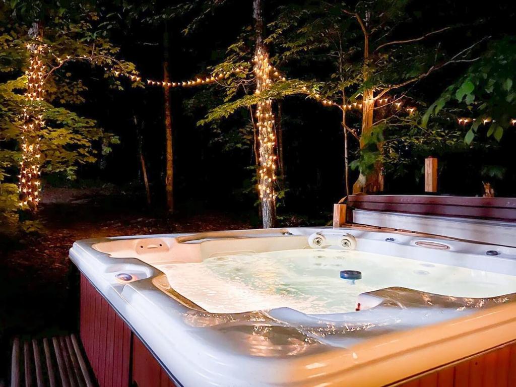 Fotografie z fotogalerie ubytování Log cabin with HOT TUB and view v destinaci La Minerve