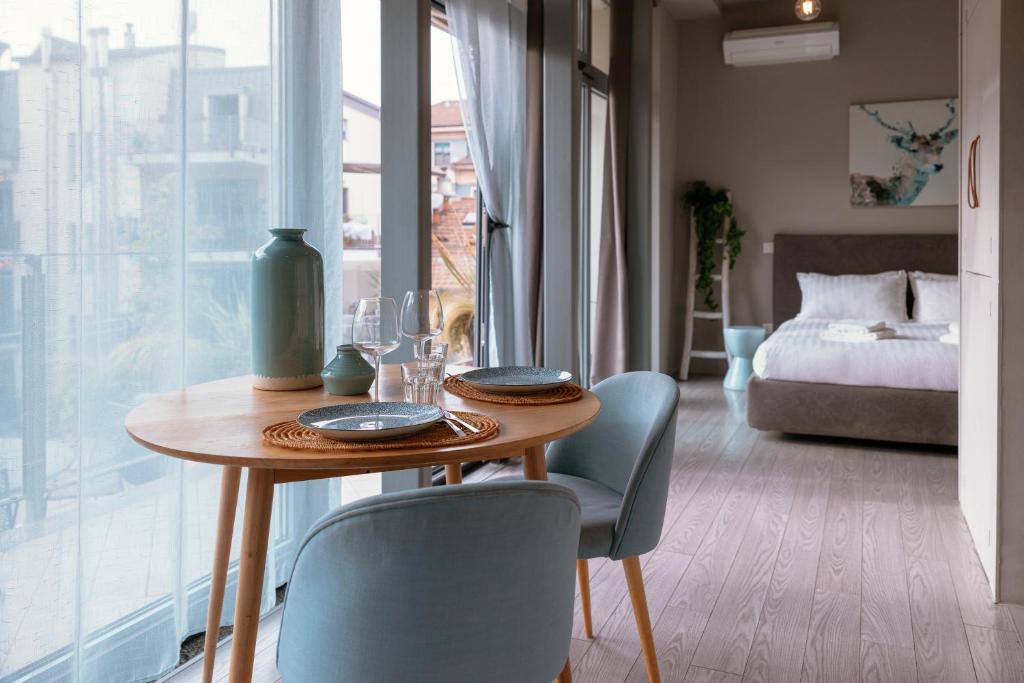 A bed or beds in a room at My Lovely Place Loreto