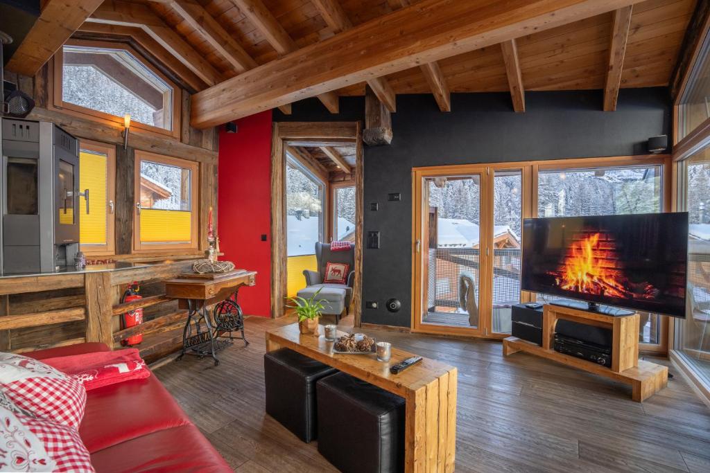 Posezení v ubytování Chalet Schwalbennest