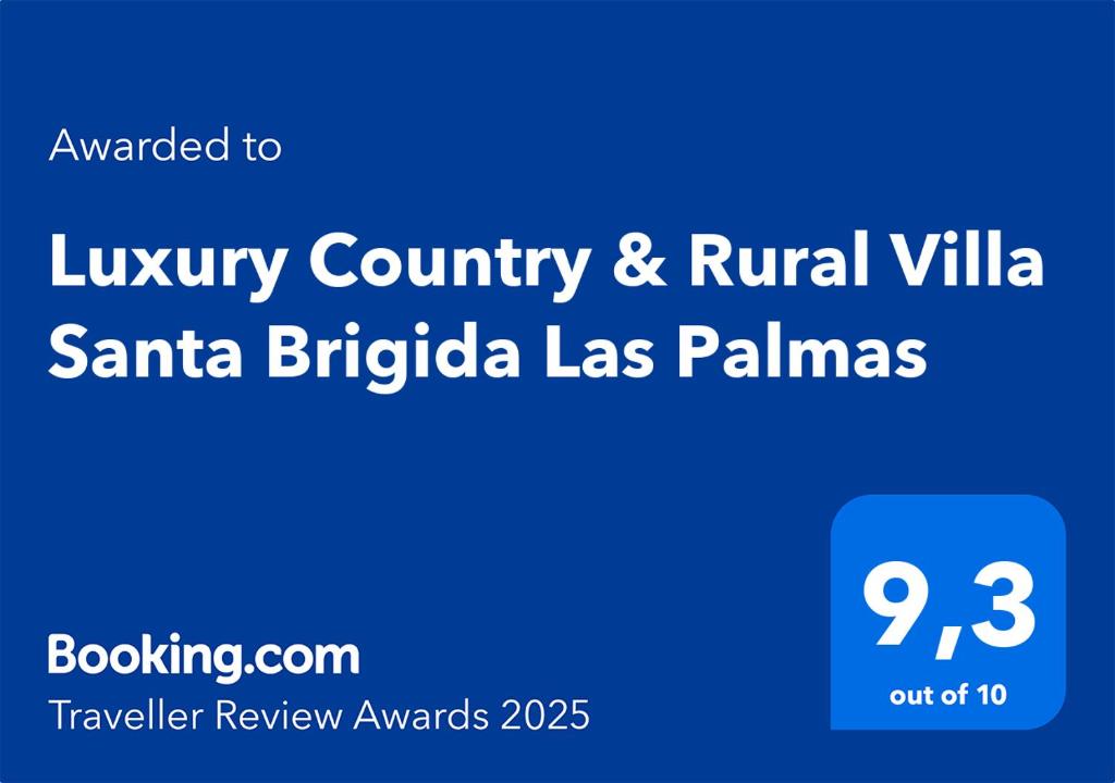 Certifikát, ocenenie alebo iný dokument vystavený v ubytovaní Luxury Country & Rural Villa Santa Brigida Las Palmas