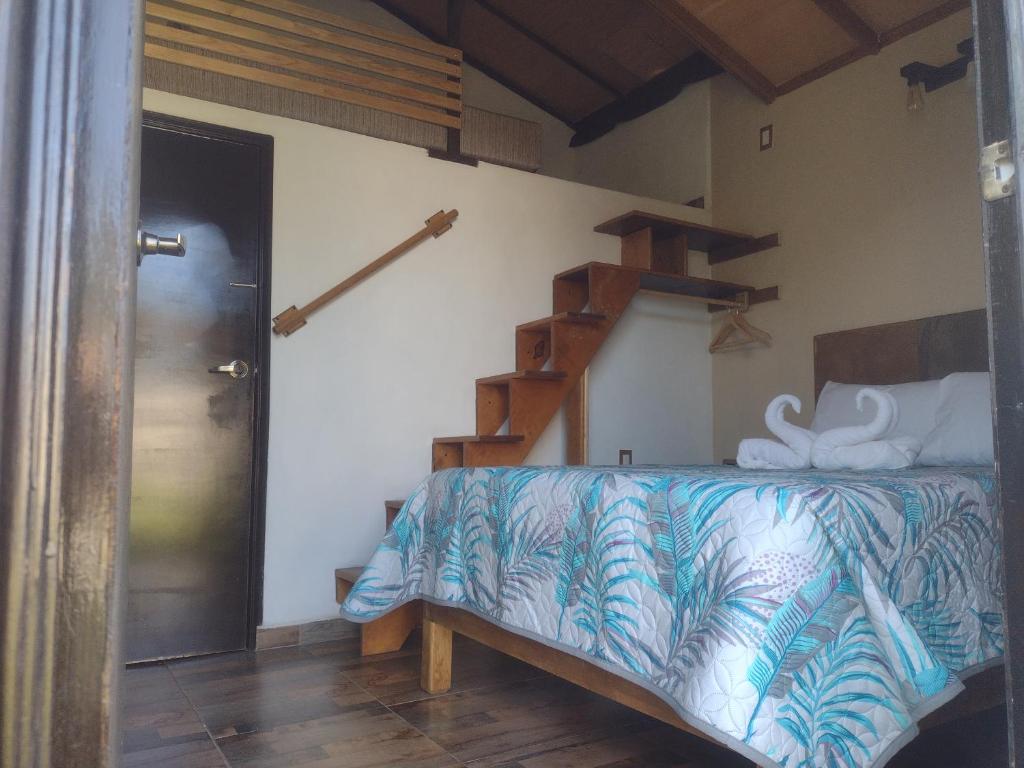 Letto o letti in una camera di Aldea Xochi cabañas