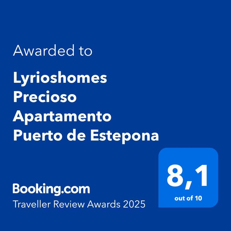Certifikát, ocenenie alebo iný dokument vystavený v ubytovaní Lyrioshomes Precioso Apartamento Puerto de Estepona