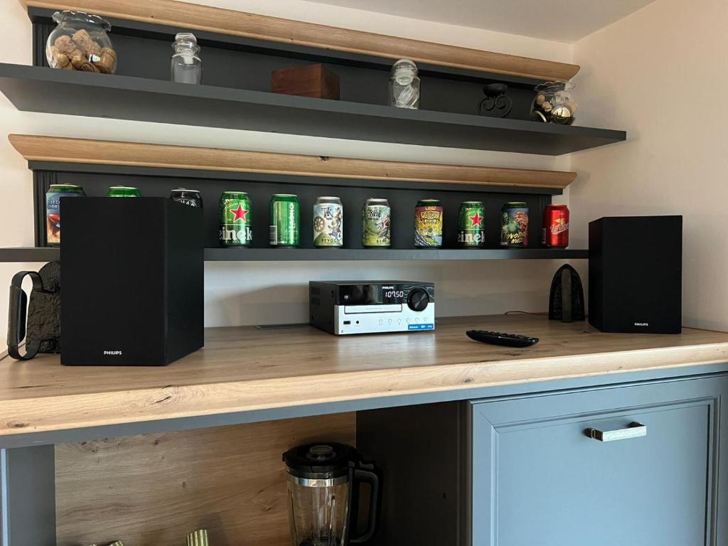 Kuchyň nebo kuchyňský kout v ubytování Apartma - Hiša Zofija