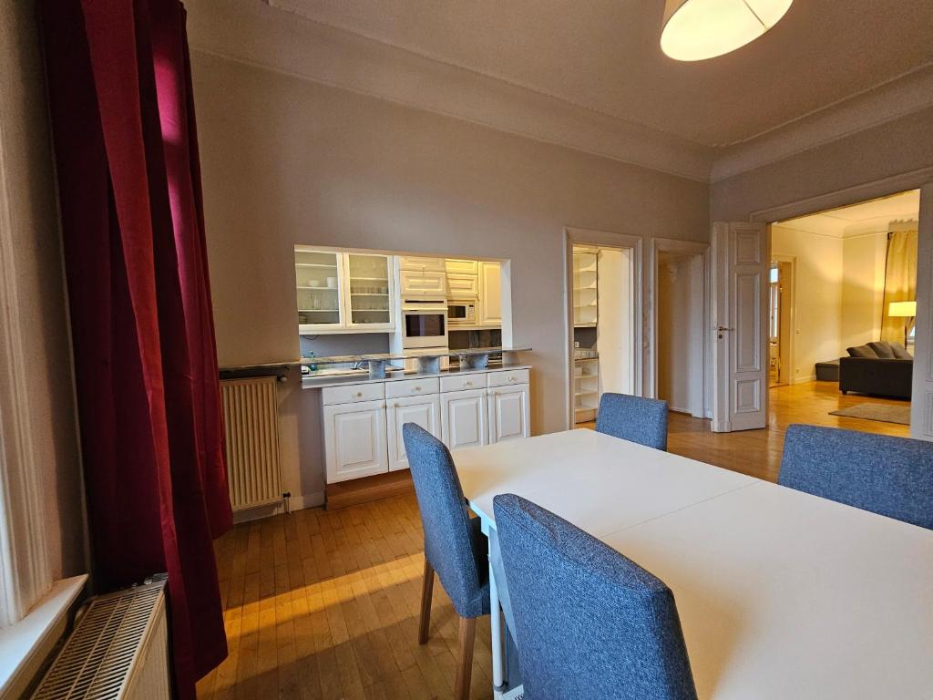 Kuchyň nebo kuchyňský kout v ubytování Cityappartement am Theaterplatz